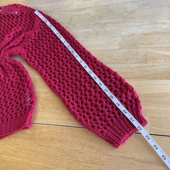 Racer Worldwide Cross Net Sweater Pink Grunge Rock Punk Crochet Unisex Small EUC - Picture 12 of 13